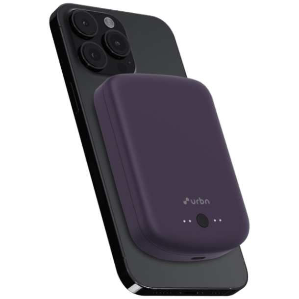 urbn UPR150 10000 mAh 15W Fast Charging Power Bank (1 Type C Ports, Mag Safe, Purple)